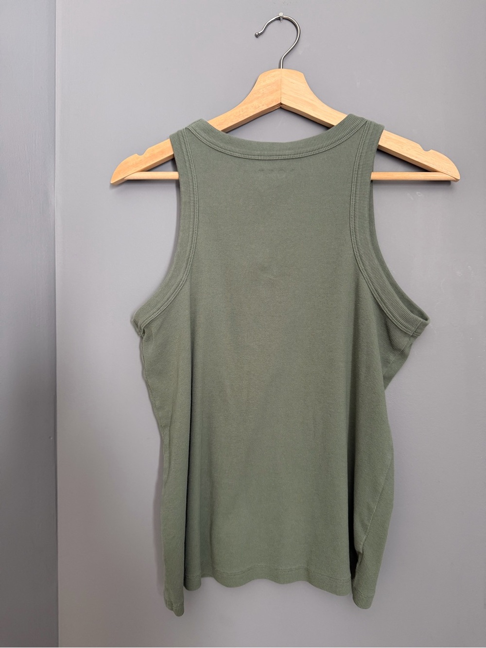 LOFT Olive Ribbed Tank Top - Picture 2 of 4